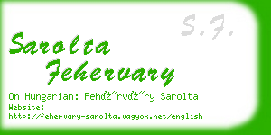 sarolta fehervary business card